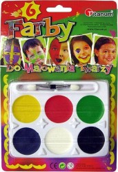 Farby do malowania twarzy 6 kolorów