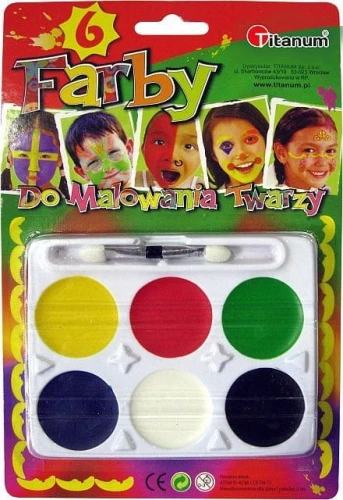 Farby do malowania twarzy 6 kolorów