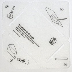 Szablony do robienia kopert 4 szt. (DIN: B8, B7, B6, DL)