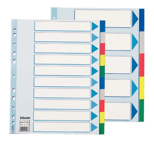 Przekładka czysta Esselte maxi A4 mix kolorów 10k 225 mm x 297 mm (15267)