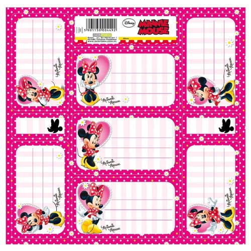 Naklejka na zeszyt Derform Myszka Minnie 165 mm x 165 mm (NNZMM)