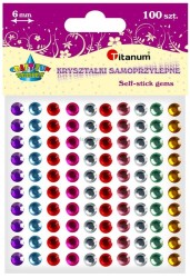 Kryształki Titanum Craft-Fun Series samoprzylepne 100 szt mix (EB882)