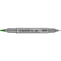 Marker do cd Toma zielony dwustronny, zielony 0,5/1,0 mm (To-320)