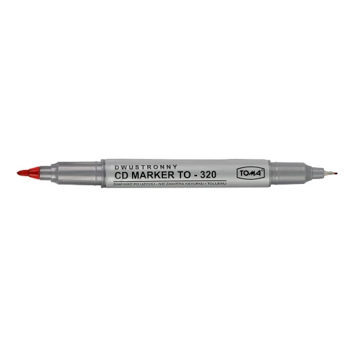 Marker do cd Toma czerony dwustronny, czerwony 0,5-1,0 mm (To-320)
