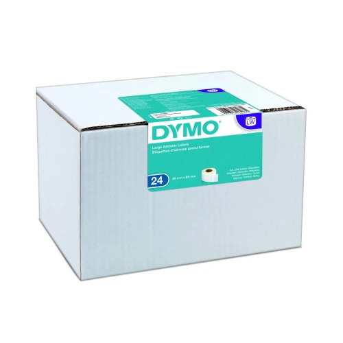 Dymo etykieta do drukarek LW 99012 biała, papierowa, 89mm x 36 mm | zestaw 24