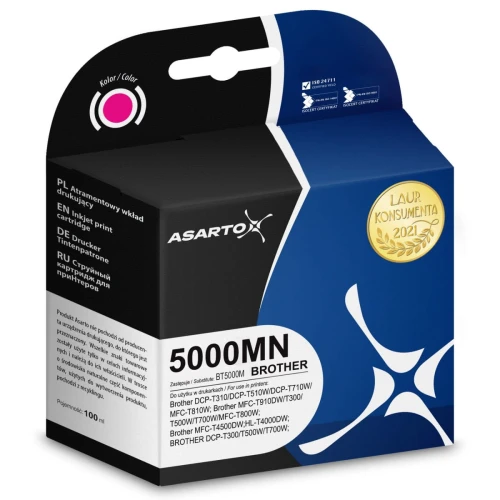 Tusz Asarto do Brother 5000MN | BT5000M | 100ml | magenta