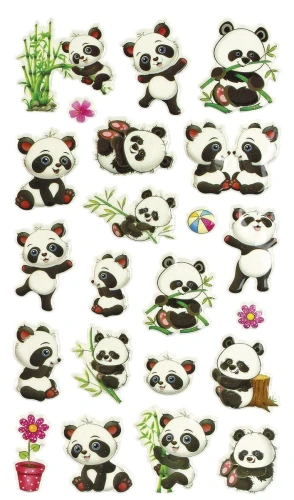 Naklejka (nalepka) Titanum Craft-Fun Series Panda wypukłe (JN-U038)