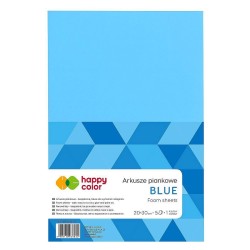 Arkusz piankowy Happy Color kolor: niebieski 5 ark. 210 mm x 297 mm (HA 7130 2030-3)