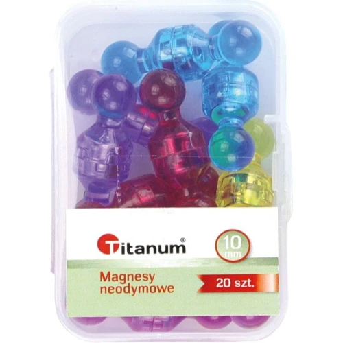 Magnes Titanum pinezki tablicowe 10 mm neodymowe - mix śr. 10 mm