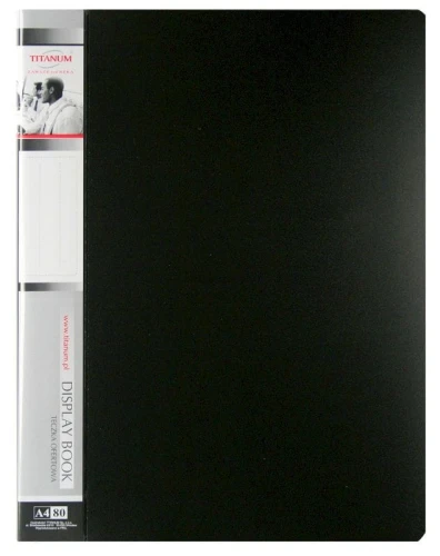 Teczka ofertowa PP Titanum A4 80 kieszeni 700g/m² czarna (TO80BC)
