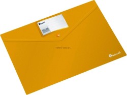 Teczka kopertowa PP Titanum A4 pozioma z etykietą żółta (TKI4YL)