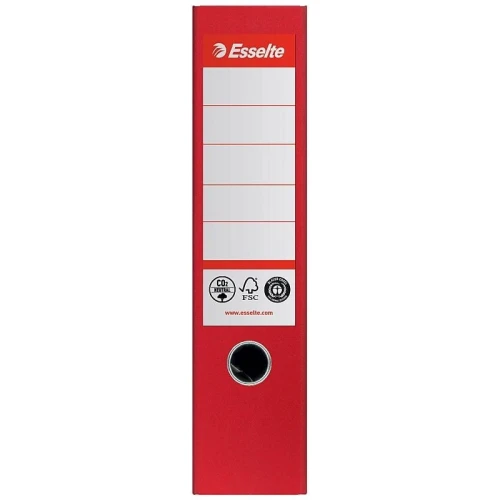 Segregator dźwigniowy Esselte No.1 neutralny pod względem emisji CO2 A4 czerwony 75 mm (627568)