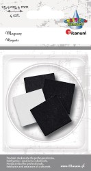 Magnes Titanum Craft-Fun Series kwadraty samoprzylepne - czarne 25,4 mm x 25,4 mm