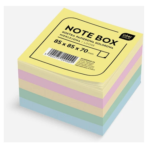 Kostka papierowa Interdruk - mix 85 mm x 85 mm x 70 mm (KOSPAPFKNK7)