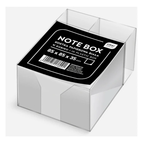 Kostka papierowa Interdruk - biały 85 mm x 85 mm x 35 mm (KOSPAPBKUBD)