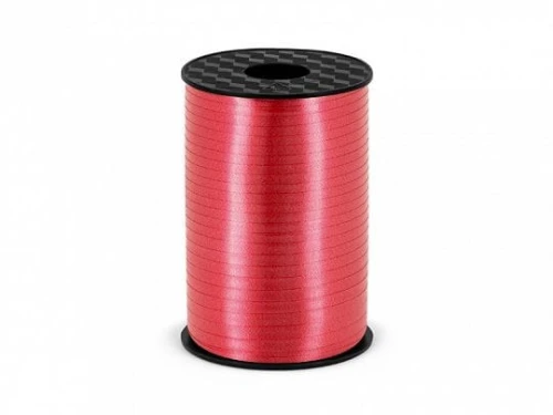 Wstążka Partydeco plastikowa czerwona, 5mm/225m 5 mm (PRP5-007)