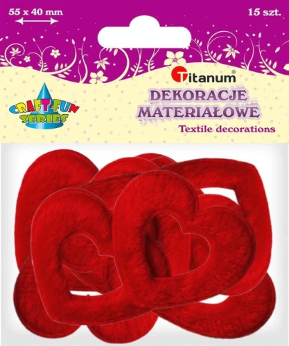 Ozdoba materiałowa Titanum Craft-Fun Series serce (BY163)