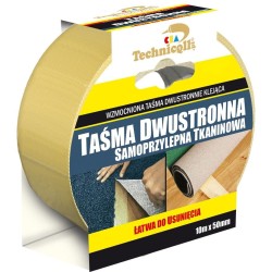 Taśma dwustronna Technicqll dwustronna tkaninowa 50 mm 10 m (T-246)