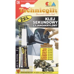 Klej w tubie Technicqll sekundowy żel 2 g (C-297)