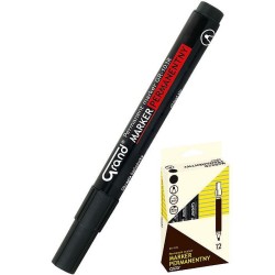 Marker permanentny Grand GR-103C, czarny 1,0-4,6 mm ścięta końcówka