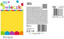 Świeczka urodzinowa Godan cyferka czerwony kontur 1 (NO200R/1)