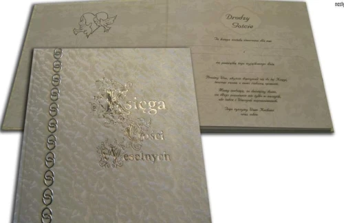 Kronika Warta księga pamiatkowa złocona - biały 225 mm x 220 mm (319-103)