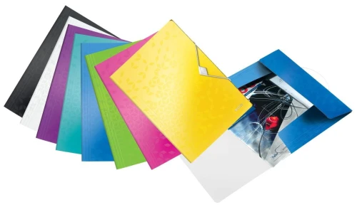 Teczka plastikowa na gumkę Leitz Wow A4 kolor: niebieski (45990036)