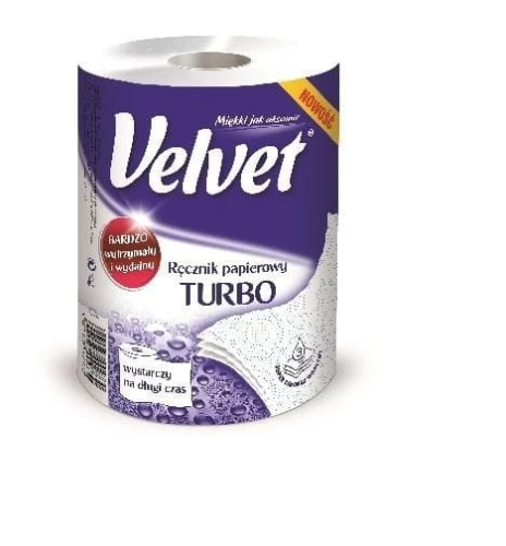 Ręcznik rolka Velvet Turbo kolor: biały