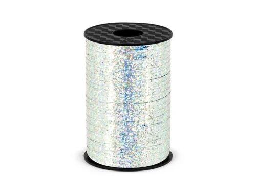 Wstążka Partydeco srebrna 5 mm 225 m (PRH5-018)
