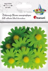 Ozdoba filcowa Titanum Craft-Fun Series kwiaty samoprzylepna (7534A)