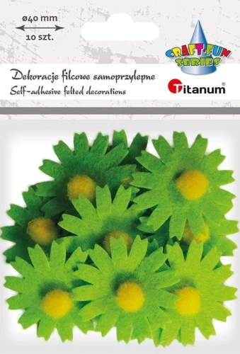 Ozdoba filcowa Titanum Craft-Fun Series kwiaty samoprzylepna (7534A)