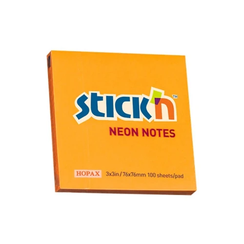 Notes samoprzylepny Stick'n pomarańczowy 100k 76mm x 76mm (21164)