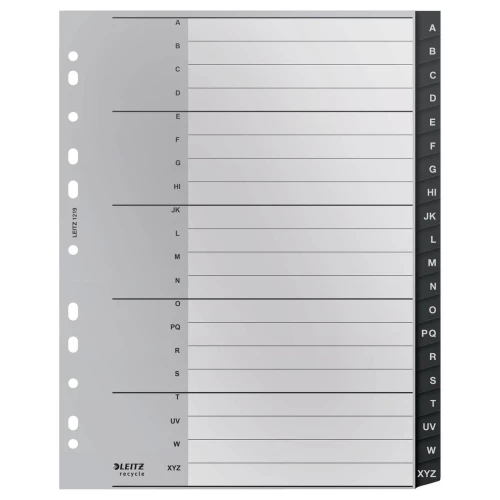 Przekładka numeryczna Leitz Recycle A4+ czarne A-Z (12190000)