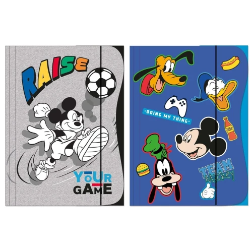 Teczka kartonowa na gumkę Beniamin z gumką Mickey Mouse - Kids A4