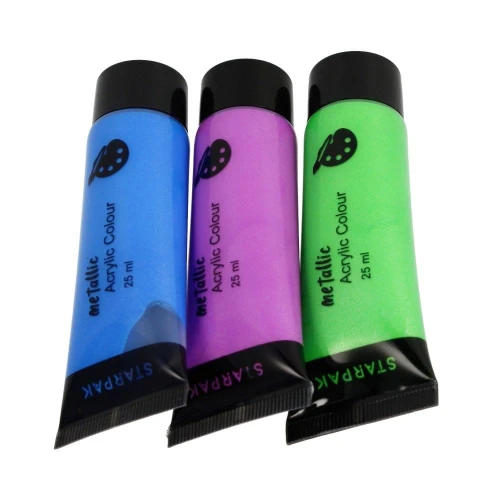Farba akrylowa Starpak 8kolx 25ml, metalik kolor: mix 25ml (484980)