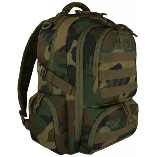 Plecak St.Right Woodland Camo military PLECAK szkolny (BP34)