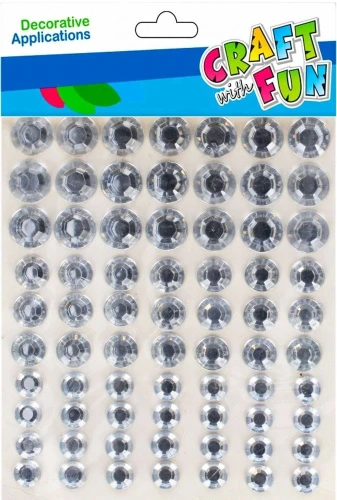 Kryształki Craft With Fun Samoprzylepne Diament srebrne (501436)