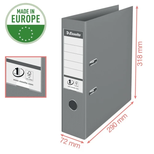 Segregator dźwigniowy Esselte Colour Breeze No.1 A4 koralowy 75mm (628431)