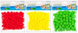 Pompony Craft Fun pompony kolorowe różne 130 szt (402517)