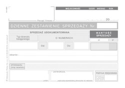 Druk offsetowy Michalczyk i Prokop dzienne zestawienie sprzedaży A6 50k. (K-14)