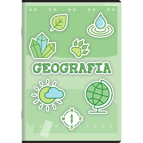 Zeszyt Top 2000 geografia mix A5 60k. 70g krata (400168980)