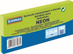 Notes samoprzylepny Donau Neon zielony 300k 51mm x 38mm (7585011-06)