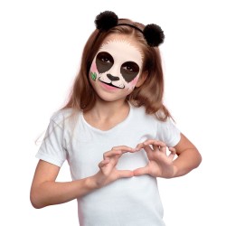 Farba do malowania twarzy Derform kidea Zestaw z opaska panda (FDTZPAKA)