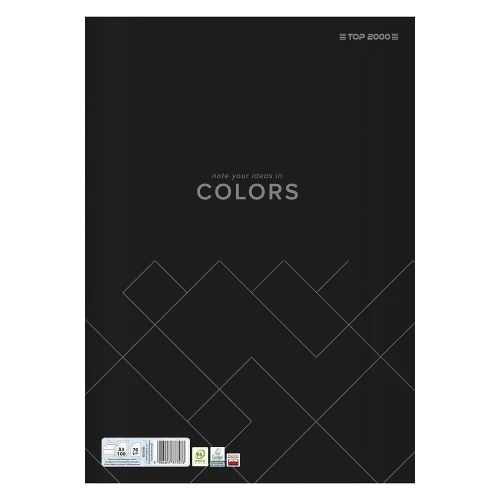 Papier kancelaryjny TOP-2000 colors czarny A3 linia (400169247)