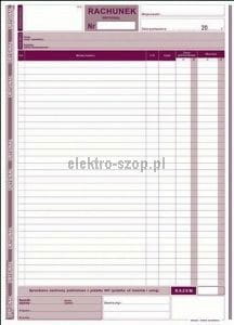 Druk samokopiujący Michalczyk i Prokop rachunek dla zwolnionych podmiotowo z VAT A4 80k. (231-1)