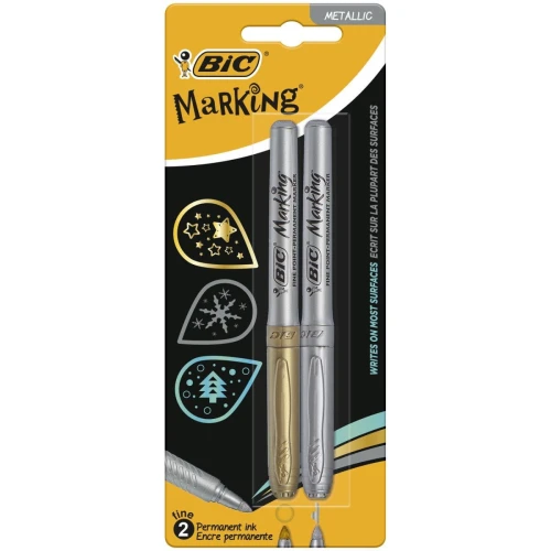 Marker permanentny Bic, mix 1,1mm okrągła końcówka (900340)