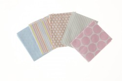 Zestaw dekoracyjny Papiermania zestaw tkanin bawełnianych capsule spots &amp; stripes pastels 5szt (pma-358400)