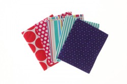 Zestaw dekoracyjny Papiermania zestaw tkanin bawełnianych capsule spots &amp; stripes brights 5szt (pma-358401)