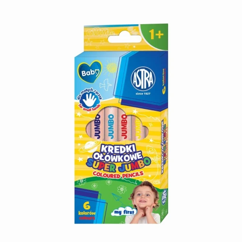 Kredki ołówkowe Astra Baby Jumbo okrągłe (312023004)