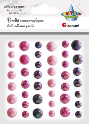 Kryształki Titanum Craft-Fun Series 42 szt różowe (23mH0380)